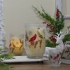 Northlight 4" Hand Painted Christmas Cardinal and Pine Flameless Glass Candle Holder - 2 of 4