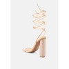Scansta Lace Up Rhinestone Embellished Heel Women Sandals - 4 of 4