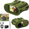 NAYSAYE Outdoor Binoculars 4K High Definition Optical Zoom for Camping and Wildlife Observation, Green, 5.2"*4.84"*3.31" - 2 of 4