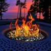 VEVOR Fire Glass, 10 LBS / 4.5 KG High-Temperature Resistant Fireplace Rocks, 1/2-Inch / 12.7 mm Reflective & Smokeless Firepit Glass Rock, Black - 2 of 4