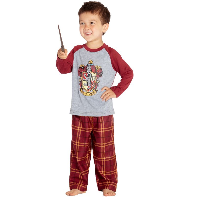 Harry Potter Boys' Raglan Shirt And Plaid Pajama Pants Set, 2 of 5