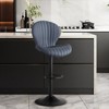 ORRD Modern Bar Stools Set of 2, Swivel Counter Height Bar Chairs with High Backrest, Easy 3-Minute Assembly for Kitchen Island, Dark Grey - 2 of 4
