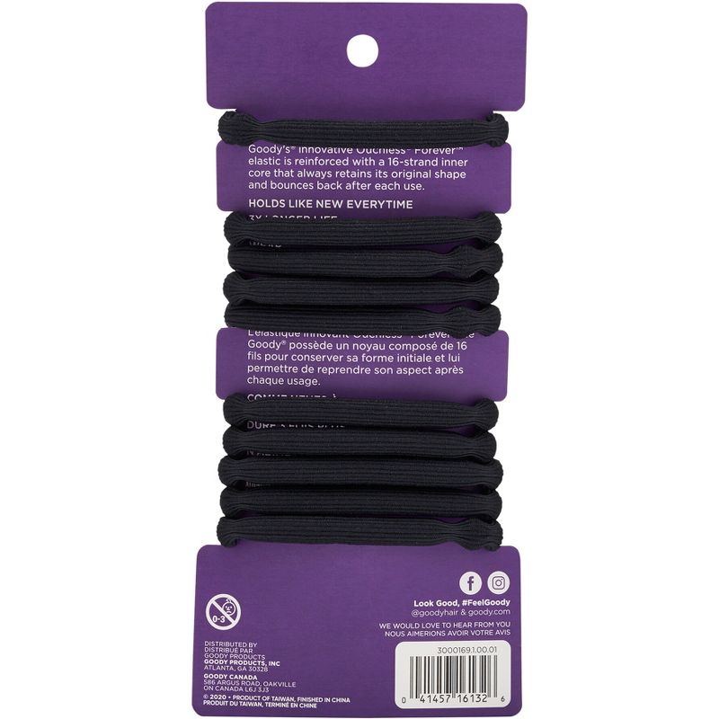 Goody Ouchless Forever Elastic Hair Ties - 10ct, 3 of 11