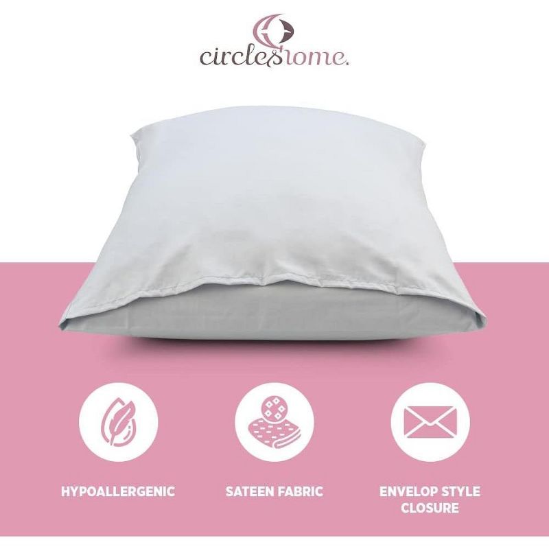 Circles Home Premium Sateen Cotton Blend Envelope Pillowcase - (2 Pack), 2 of 8