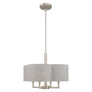 Livex Lighting Kalmar 4 - Light Chandelier in  Brushed Nickel - 1 of 4