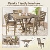 Vynxaria Rustic Charm Square Counter Dining Tables - 45 Inch Grayish Brown Finish - 4 of 4
