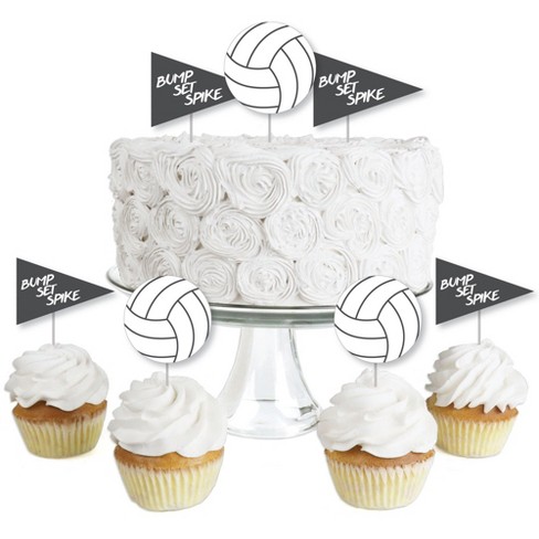 Big Dot Of Happiness Bump Set Spike Volleyball Dessert Cupcake Toppers Baby Shower Or Birthday Party Clear Treat Picks Set Of 24 Target