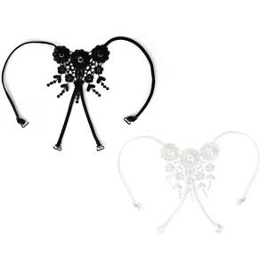 INSPIRE CHIC Women's Elastic Adjustable Lace Wrap Bra Straps - 1 of 4