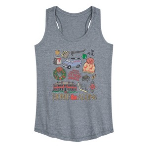Women's - Home Alone - Ha Icon Grid Graphic Racerback Tank - 1 of 4