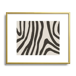 Megan Galante Painted Zebra Metal Framed Art Print - Deny Designs - 1 of 4