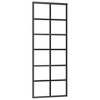 VidaXL Sliding Door ESG Glass and Aluminum 29.9"x80.7" Black - 2 of 4