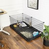 SONGMICS Guinea Pig Cages, Metal Grid Small Animal Playpen with Waterproof Washable Liner, 48.4 x 24.8 x 18.1 Inches, Black - 4 of 4