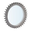 Grungis Wood Round Wall Mirror for Bathroom,Gear Shape Decorative Patchwork Effect With Large-size Mirrors for Living Room - 4 of 4
