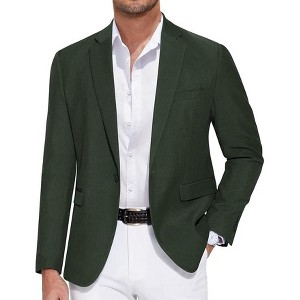 COOFANDY Men's Casual Blazer One Button Sport Coat Slim Fit Lightweight  Suit Blazer Jacket Army Green XL