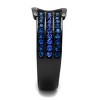 Slickblue Women’s Black Buckle Ring – Multicolor Synthetic Crystal Pave Band, Stainless Steel, Curved Shape, Sizes 5-10 - 4 of 4