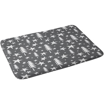 Wish Upon a Star Bath Mat Black/White - Deny Designs