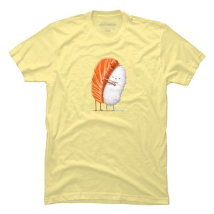 Men's Design By Humans Sushi Hug By andremullerdko T-Shirt - 1 of 3