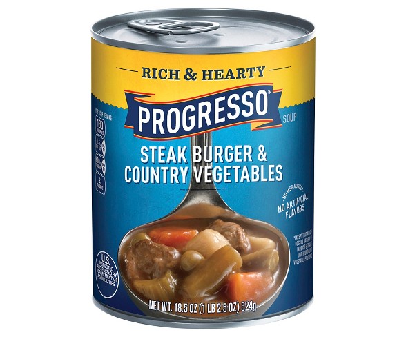 Progresso&#174; Rich & Hearty Steak Burger & Country Vegetables Soup 18.5 oz