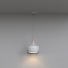 DORESshop 1-Light Industrial Farmhouse Hanging White/ Balck  Pendant Ceiling Light with Metal Dome Shade for Kitchen Island Dining Room - 2 of 4