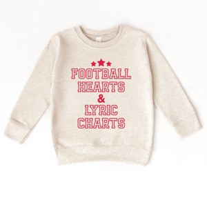Football Hearts & Lyric Charts - Kids Toddler Sweatshirt and Kids Youth Sweatshirt - 1 of 3