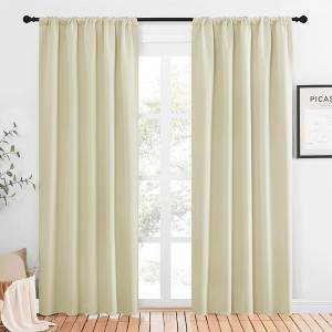 NICETOWN Blackout Curtains Rod Pocket Thermal Insulated Privacy Drapes (2 Panels) - 1 of 4