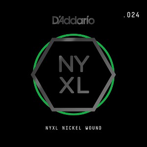 D'Addario NYNW024 NYXL Nickel Wound Electric Guitar Single String, .024 - 1 of 2