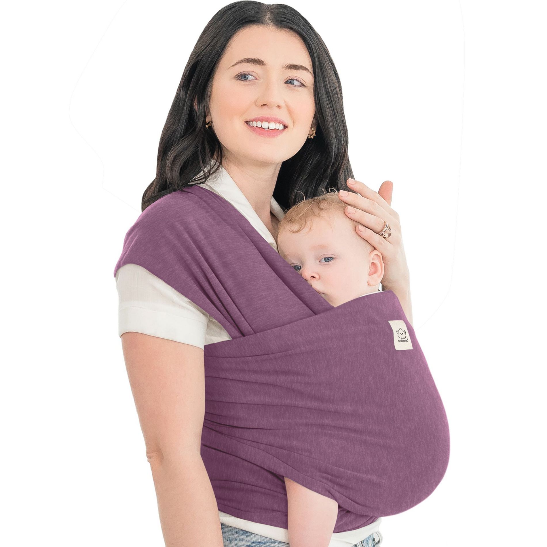 KeaBabies Original Baby Wraps Carrier, Baby Sling Carrier, Stretchy Infant Carrier for Newborn, Toddler (Dark Mauve)