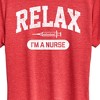 Women's - Instant Message - Relax I'm A Nurse Short Sleeve Graphic T-Shirt - 2 of 4