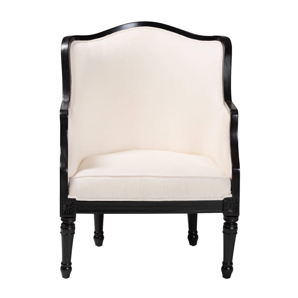bali & pari Elizette Fabric and Wood Accent Chair