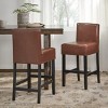 Modern Comfort Counter Stool Set Of 2,Fabric Counter Stool Barstool Dining Chair,Armless Rubber Wood Living Room Chairs-Cuddlewood - 2 of 4