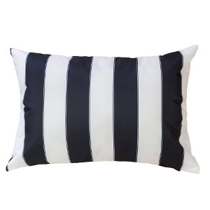 TopComfy Support Pillow Horizon Stripe Weather Resistant Soft for Patio and Indoor Use, Black, 17"*17"*10" - 1 of 4
