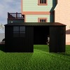 10x12ft Metal Garden Shed with Windows & Sliding Door, Outdoor Backyard Storage Shed, Weatherproof - Coolbibila - 3 of 4