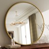 BEAUTYPEAK Round Wall Mirror 24"x24" Antique Beaded Resin Frame Vanity Mirror - 2 of 4