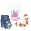 The Juniper Shop Retro Malibu Palm Tree Youth Tank Top - S - White - 2 of 4
