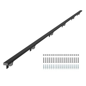 VEVOR Wall Mounted Stair Handrail, 15ft Black Aluminum Staircase Handrail Indoor, 250lbs Load Capacity, Industrial Railing Hand Rail for Steps, Black - 1 of 4