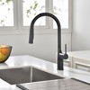 SUMERAIN Matte Black Kitchen Sink Faucet Single Hole Kitchen Faucet with Pull Down Sprayer Lead Free - 3 of 4