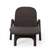 Waverly Patio Faux Wicker Chaise Lounge Brown - Christopher Knight Home: Adjustable, Weather-Resistant - image 4 of 4