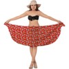 HAPPY BAY Women's Beachwear Beach Santa Christmas Tree Bathing suit Bikini Wrap Swimwear Wraps Sarong Coverups for Women One Size Red, Santa - 4 of 4