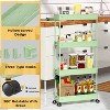 Wikineon Slim Rolling Storage Cart 4 Tier Bathroom Organizer Mobile Shelving Unit Utility Cart Tower Rack for Kitchen Laundry Narrow Places - 4 of 4
