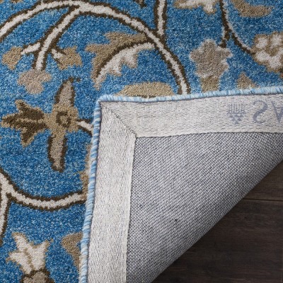 Bella Blue and Taupe Hand-Tufted Wool 4' x 6' Area Rug