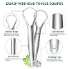 Maison Products Tongue Scraper for Adults (2 Pack), Reduce Bad Breath, Stainless Steel Tongue Cleaners, 100% Metal Tongue Scraper - 2 of 4