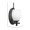 Toltec Lighting Capri 1 - Light Sconce in  Dark Granite with 5" White Linen  Shade - 2 of 2
