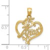 Black Bow Jewelry 14k Yellow Gold 15 Anos Heart Pendant, 18mm - 4 of 4