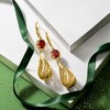 Ross-Simons 4.00 ct. t.w. Garnet Filigree Drop Earrings in 18kt Gold Over Sterling - 3 of 4