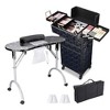 Byootique Folding Manicure Nail Table 4in1 Rolling Makeup Train Case - 3 of 4