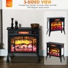 QingMoon Electric Fireplace Heater, 22" Freestanding Electric Stove with Realistic Flame Effect and Overheating Protection for Indoor, 1500W - 3 of 4