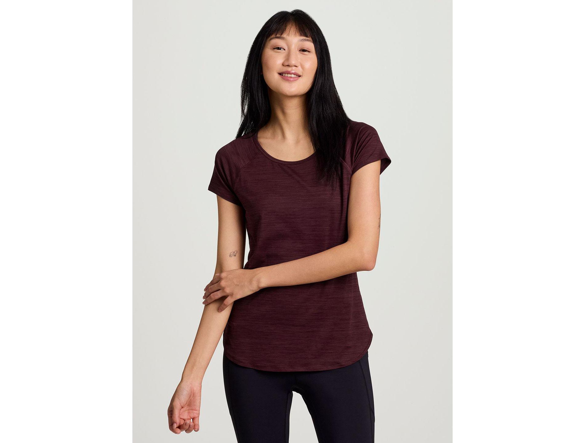 RBX Active Women's Buttery Soft Athletic T-Shirt Quick Drying Short Sleeve Curved Hem Workout Top