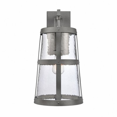 Elk Home Dakota 1 - Light Wall Light in  Distressed Zinc