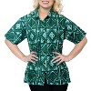 LA LEELA Women's Button Down Short Sleeve Summer Camp Tie-Front Shirt Hawaiian Club party Casual Tops - 4 of 4