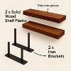 STORE INDYA Wooden Floating Shelves Set of 2-15.7 inch Wood Hanging Shelf - 4 of 4
